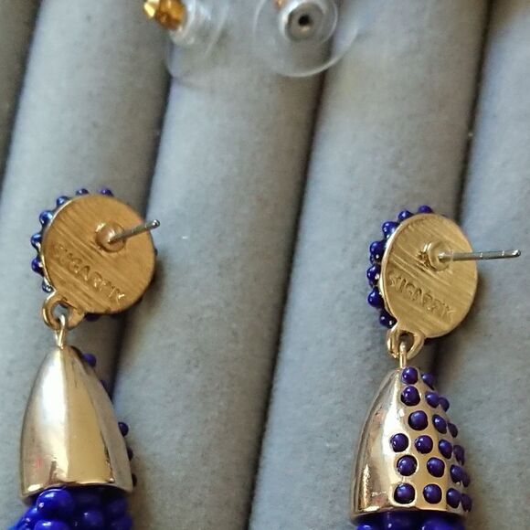 BaubleBar Sugerfix Piñata Tassel Earrings in Blue - Picture 8 of 8